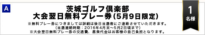 A：優勝者サイン入りピンフラッグ　１名様