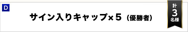 D：オリジナルネームタグ（お名前刻印）　３名様